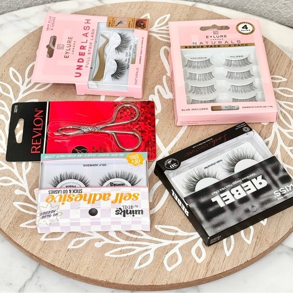 NWT Rebel by Kiss - False Eyelashes,ARDELLE, EYLURE 4 piece set, 7 lashes - Picture 1 of 3